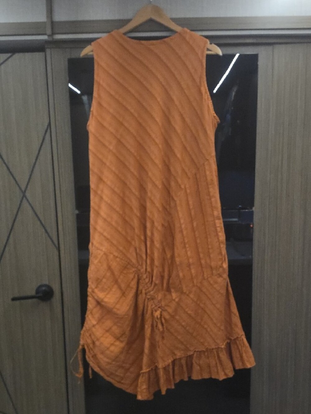 Burnt Orange, Midi/Maxi Boho Dress By "GRIFFLIN PARIS" 100%COTTON) 🤎 - Picture 4 of 16